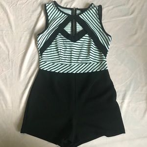 Black and white romper